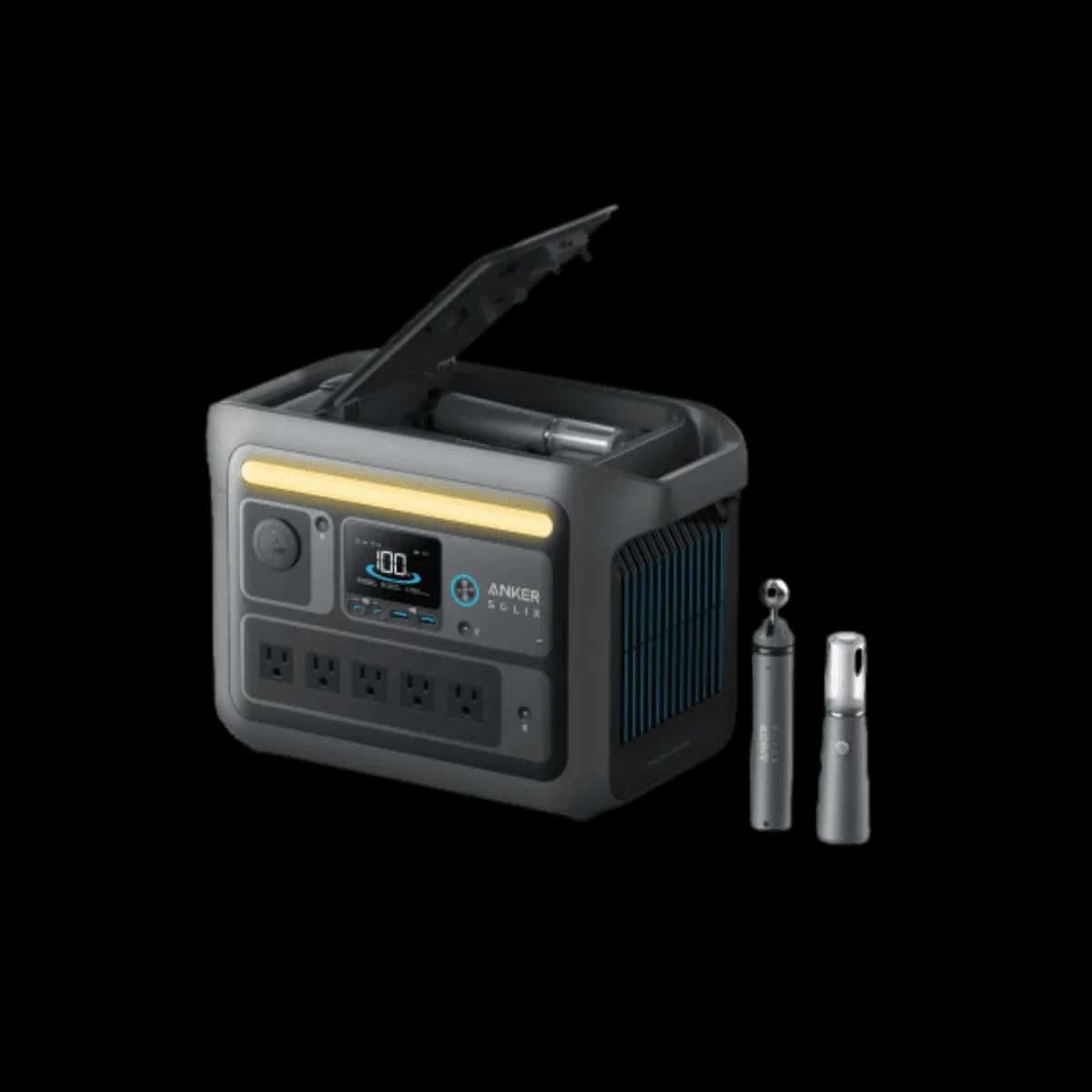 Kit Solar Portátil Anker SOLIX C800X 1200 W + Panel Solar 160 W + Cable 10 m — vista 1