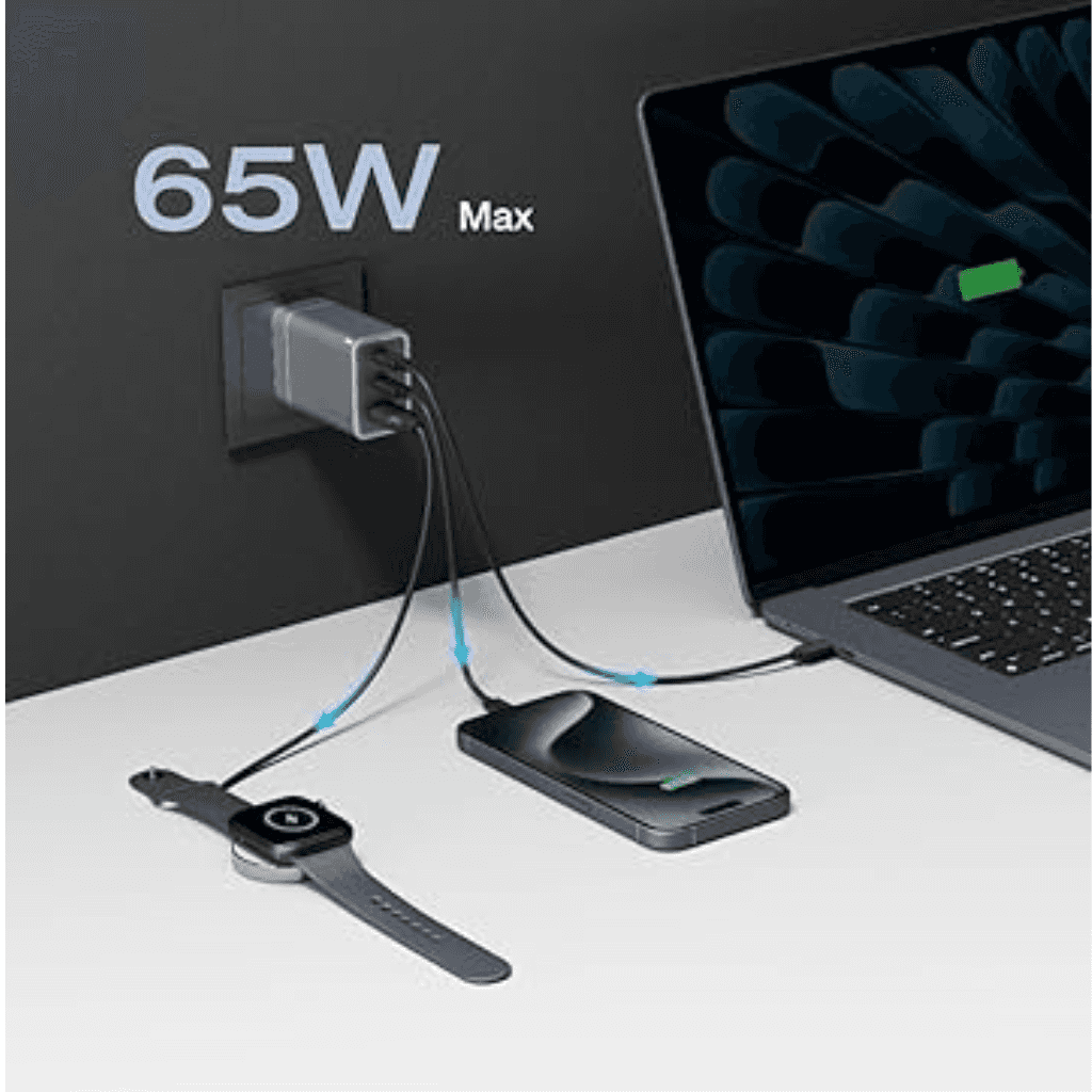 Cargador 65W EcoFlow GaN RAPID con Cable — vista 4