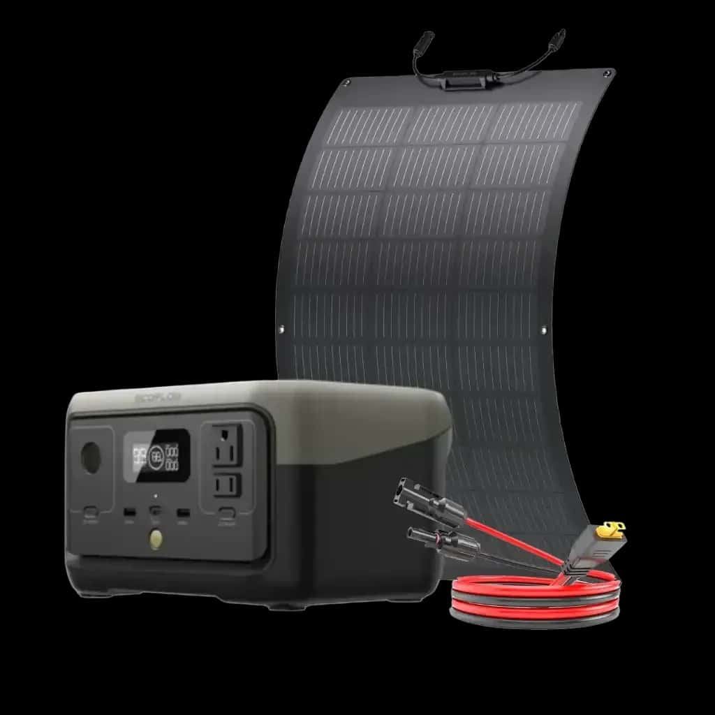 COMBO EcoFlow RIVER 2 + Panel Rígido 100W + Cable de Panel — vista 1