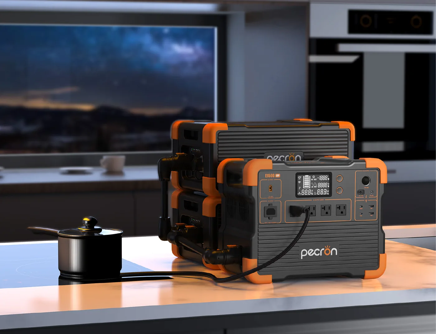 Pecron E1500LFP 1536Wh 2200W — vista 4
