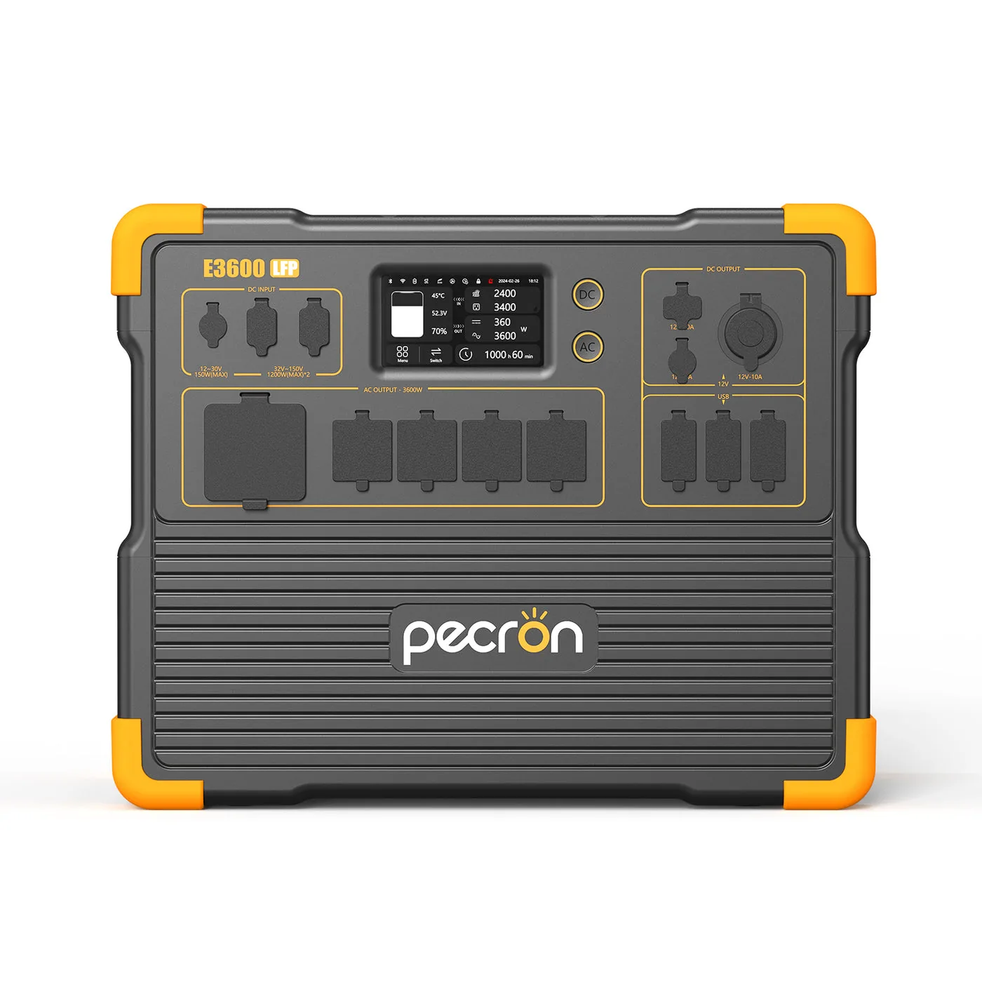 Pecron E3600LFP 3072Wh 3600W — vista 2