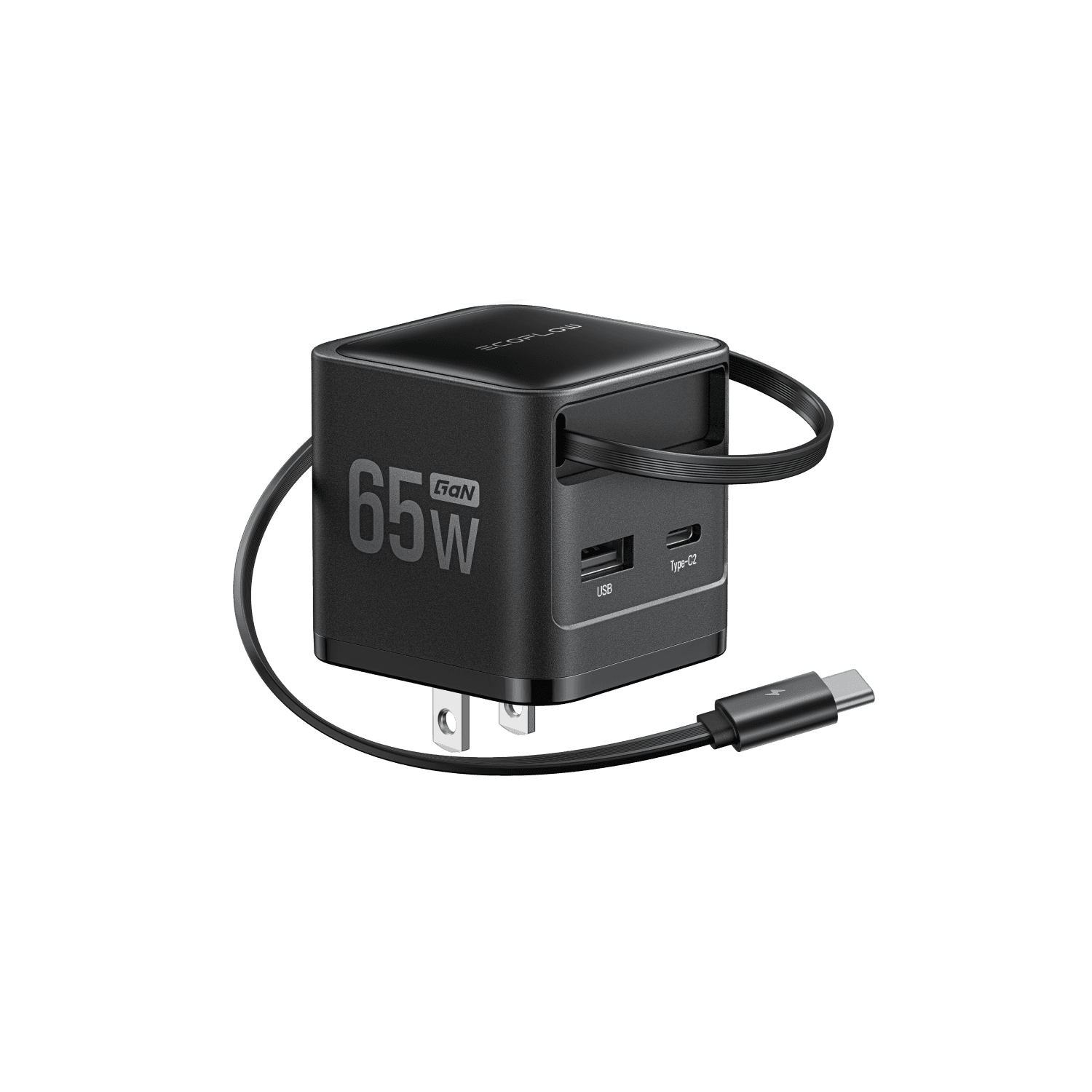 Cargador 65W EcoFlow GaN RAPID con Cable — vista 2