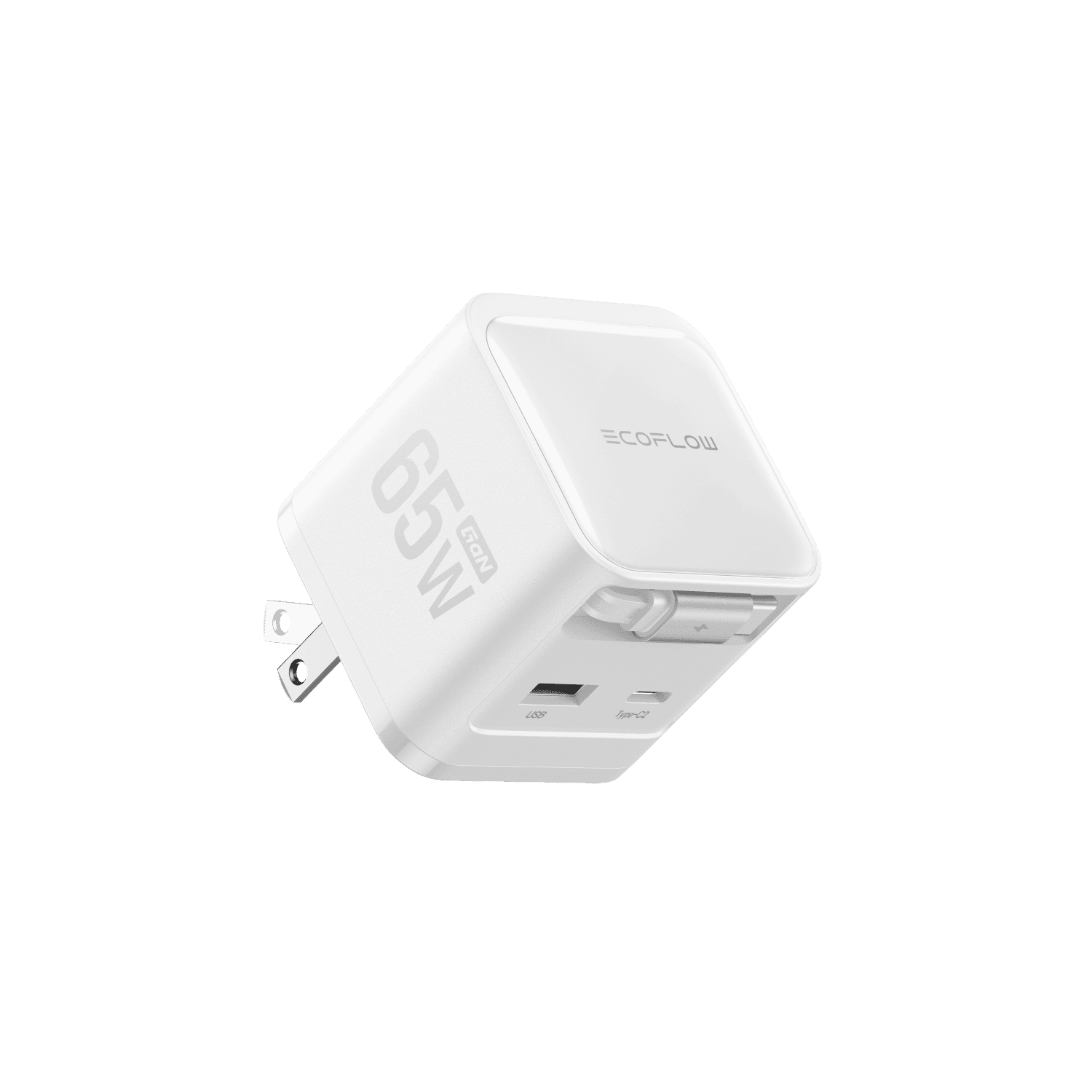 Cargador 65W EcoFlow GaN RAPID con Cable — vista 3