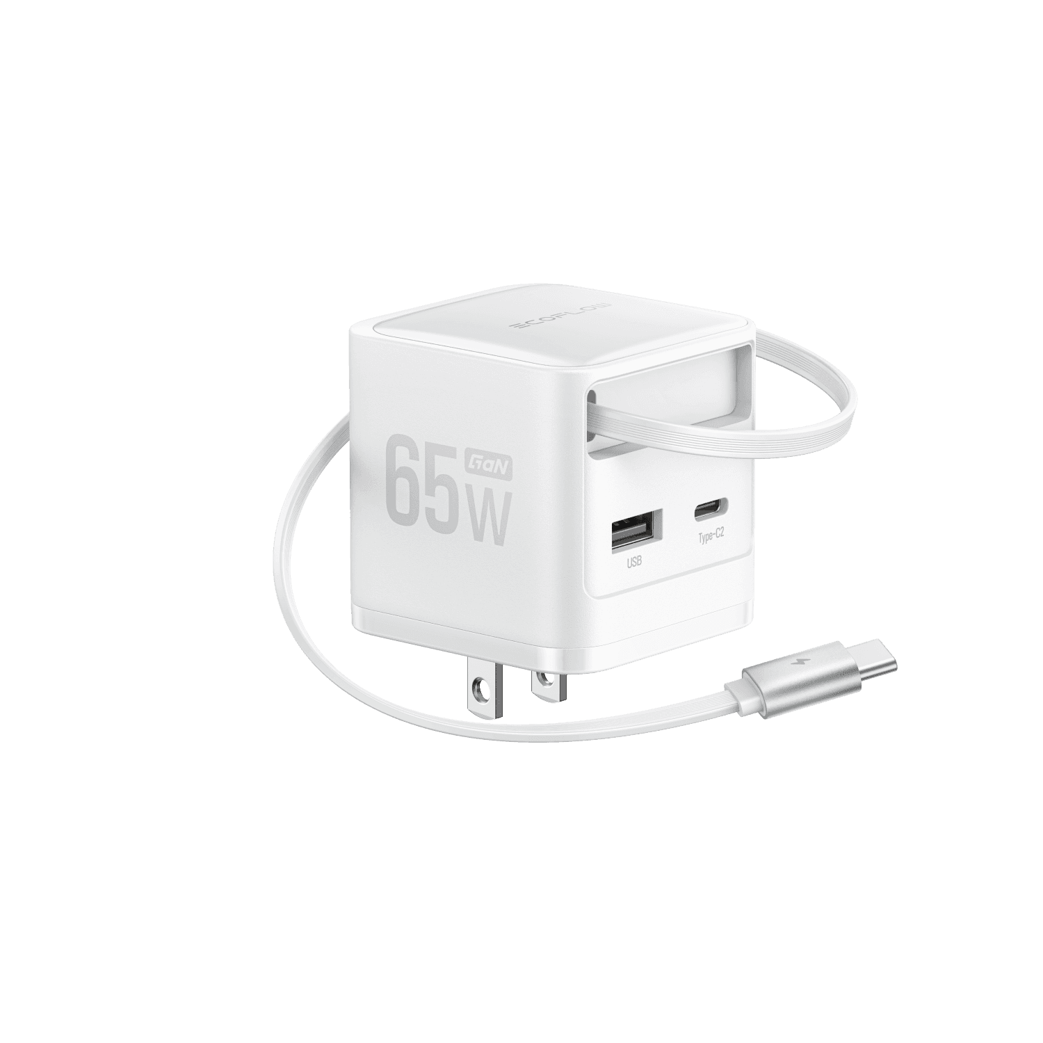 Cargador 65W EcoFlow GaN RAPID con Cable — vista 4