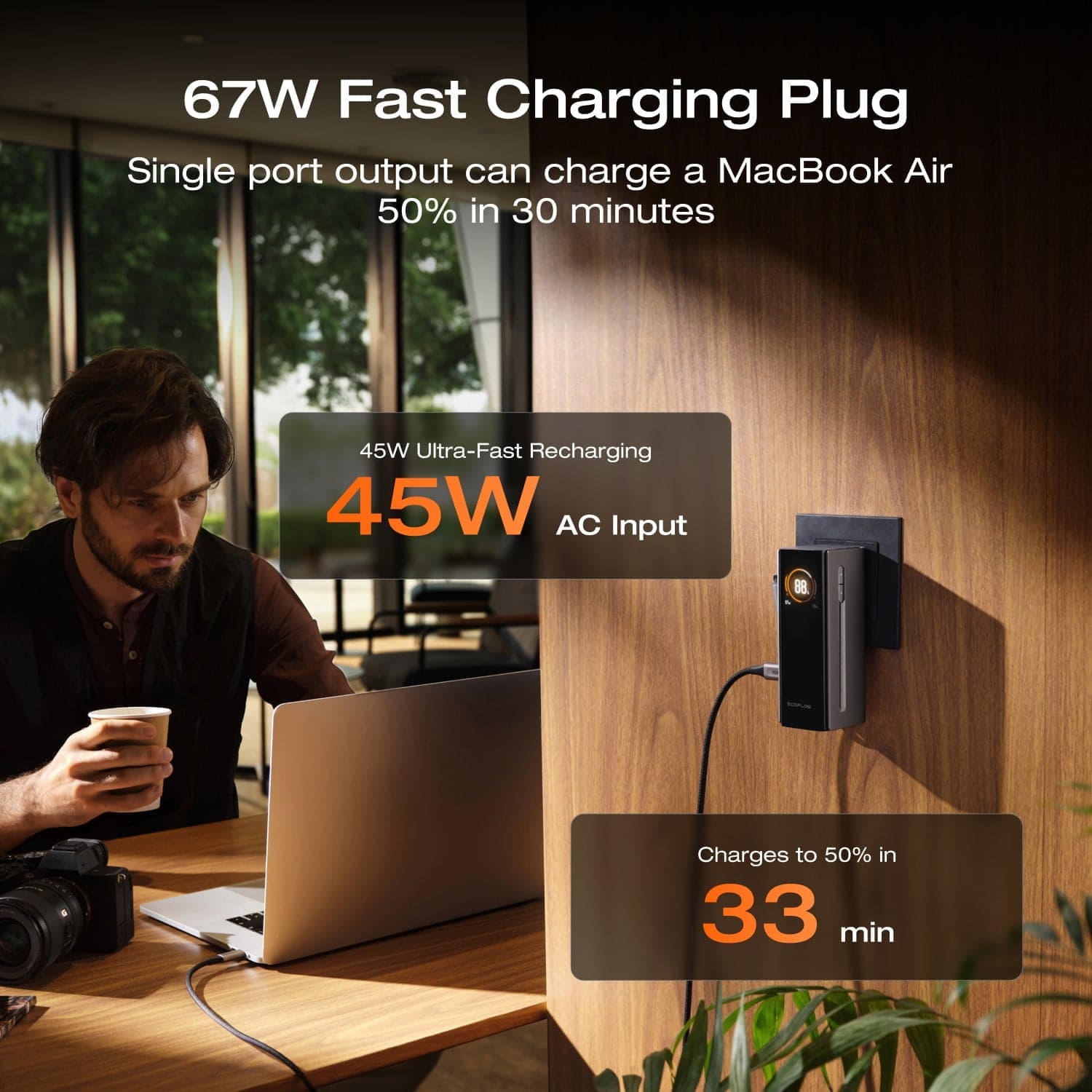 Power Bank Rapid 3 en 1 Ecoflow 10.000 mAh- 67W — vista 6