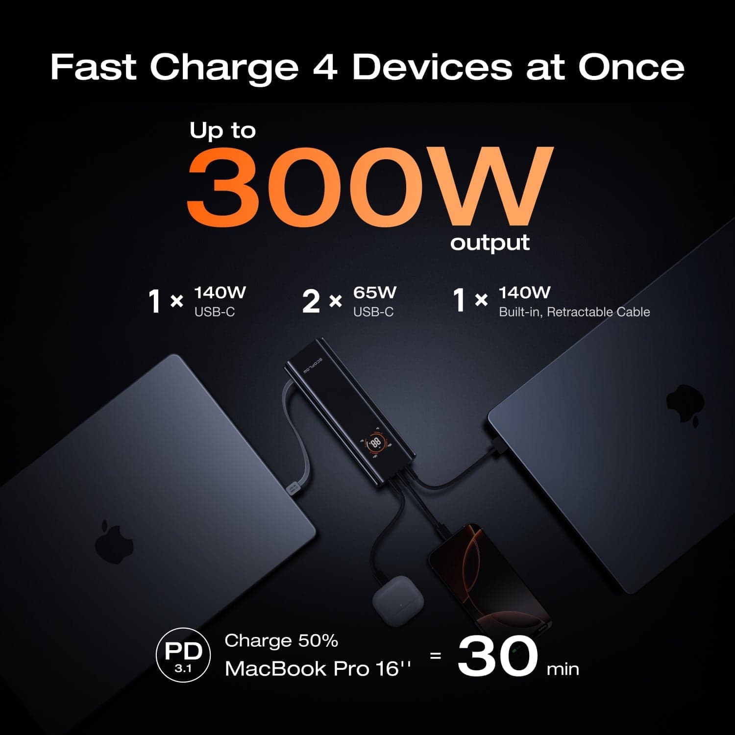 Power Bank Rapid Ecoflow 27.650 mAh- 300W — vista 2