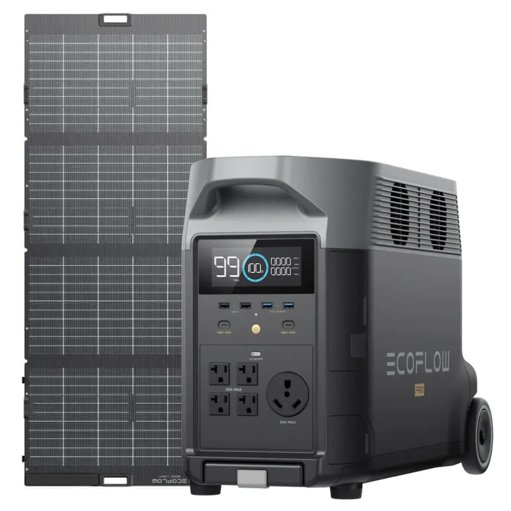 Kit Solar Portátil EcoFlow DELTA PRO 3600 W+ Panel Solar Bifacial 400 W
