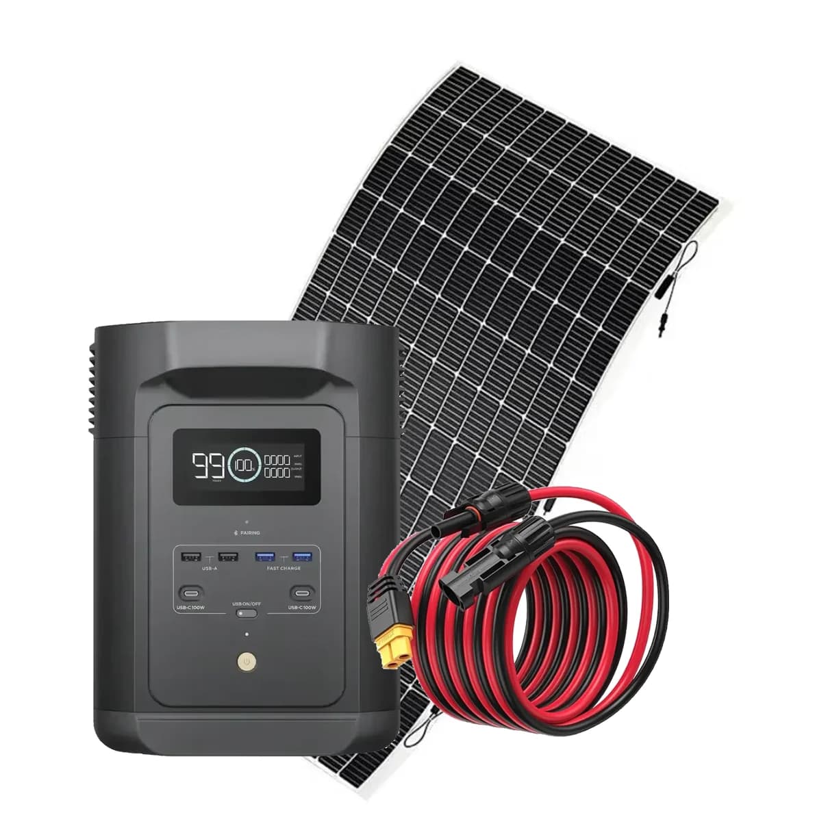 Pack Emergencia - EcoFlow E980 + Cable 10m + Panel Solar Flexible 560W Amerisolar — foto 1