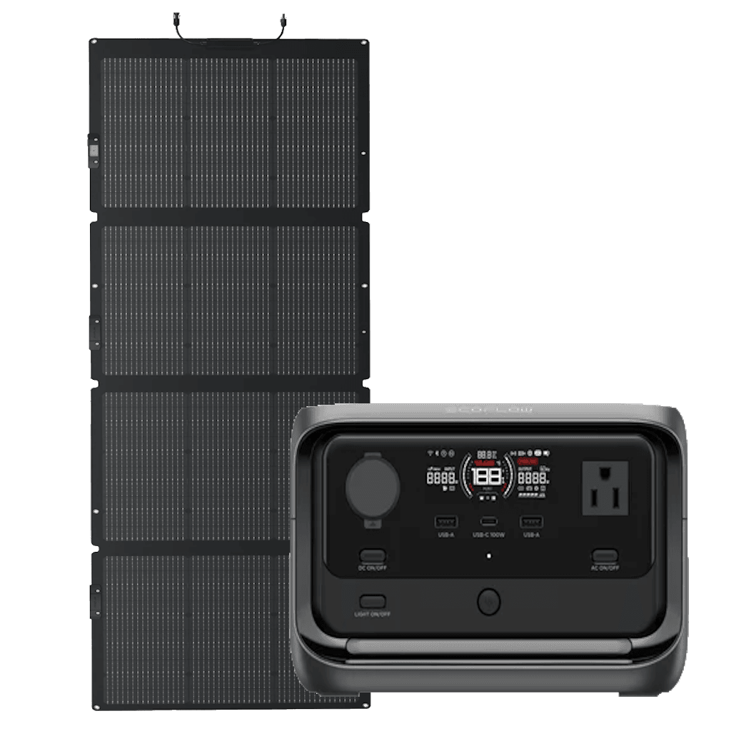 Kit Solar Portátil EcoFlow RIVER 3 PLUS 600 W + Panel Solar 220 W