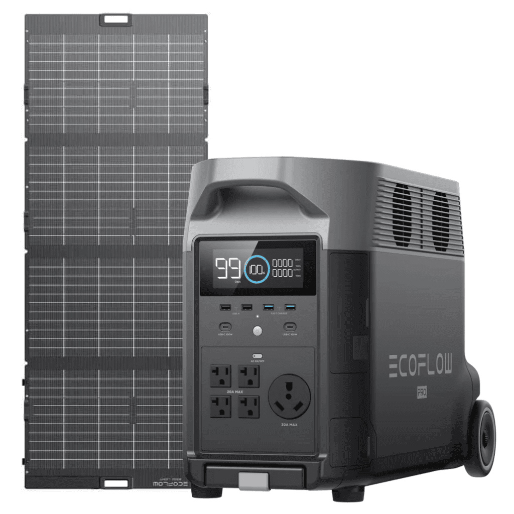 Kit Solar Portátil EcoFlow DELTA PRO 3600 W+ Panel Solar Bifacial 400 W