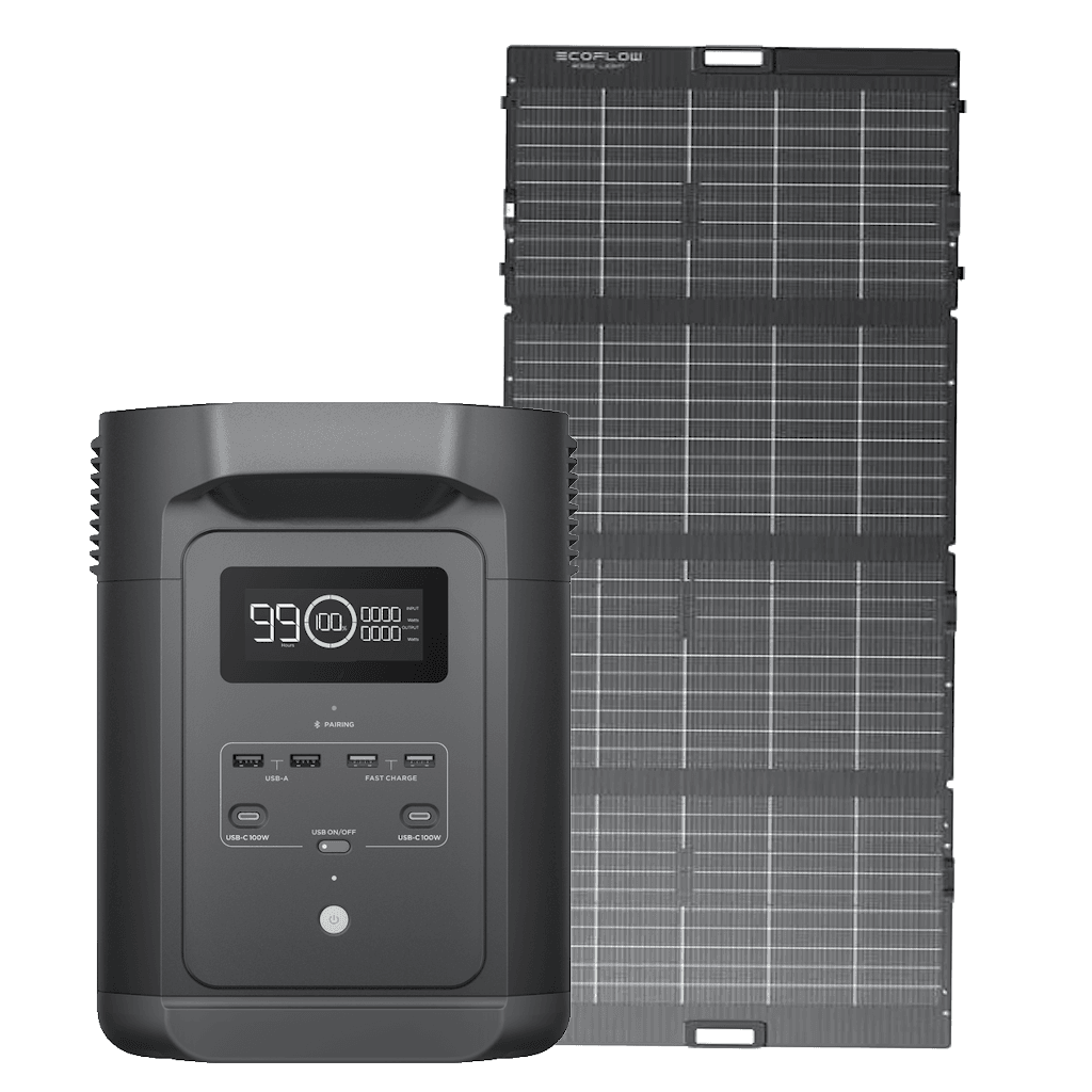 Kit Solar Portátil EcoFlow E980 500W + Panel Solar Bifacial 400 W