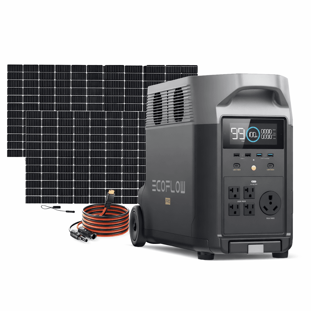 Kit Solar Portátil EcoFlow DELTA PRO 3600 W+ 2 Paneles Solares Flexibles de 560 W