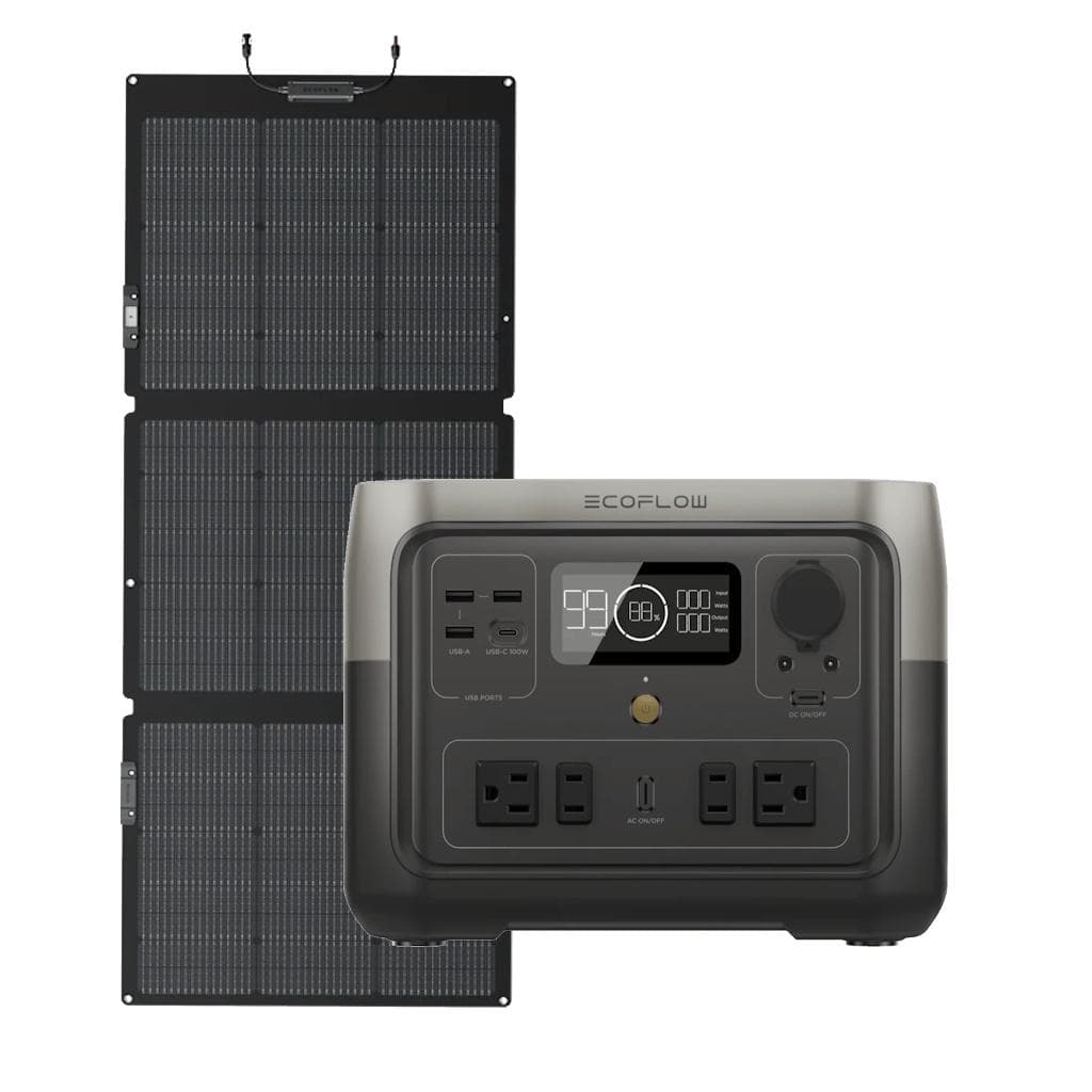 Kit Solar Portátil EcoFlow RIVER 2 MAX 500 W + Panel Solar 160 W