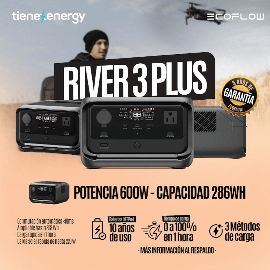 Generador Solar 600W EcoFlow RIVER 3 Plus - foto adicional