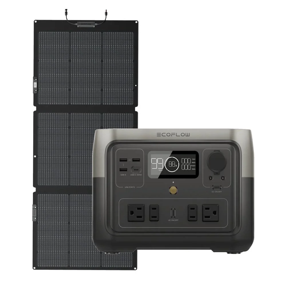 Kit Solar Portátil EcoFlow RIVER 2 MAX 500 W + Panel Solar 160 W