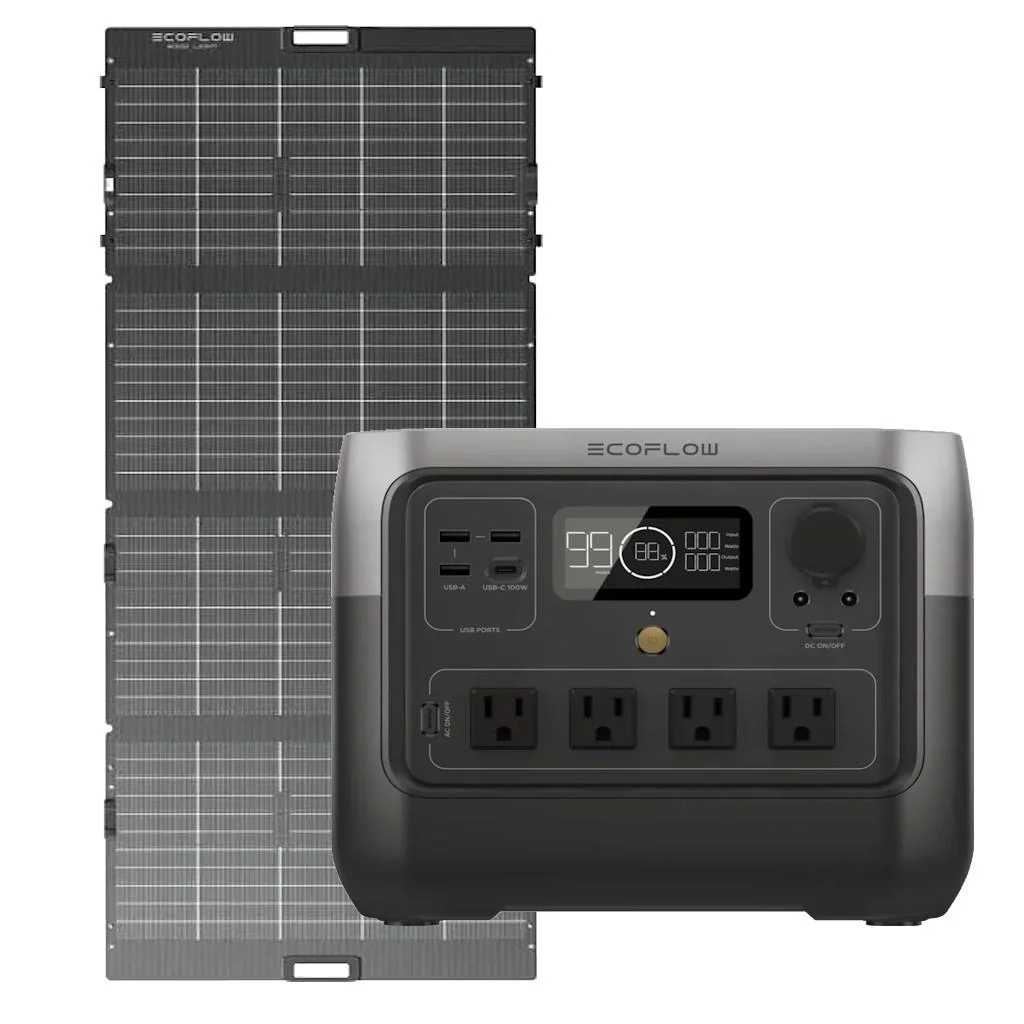 Kit Solar Portátil EcoFlow RIVER 2 PRO 800 W + Panel Solar 220 W Bifacial