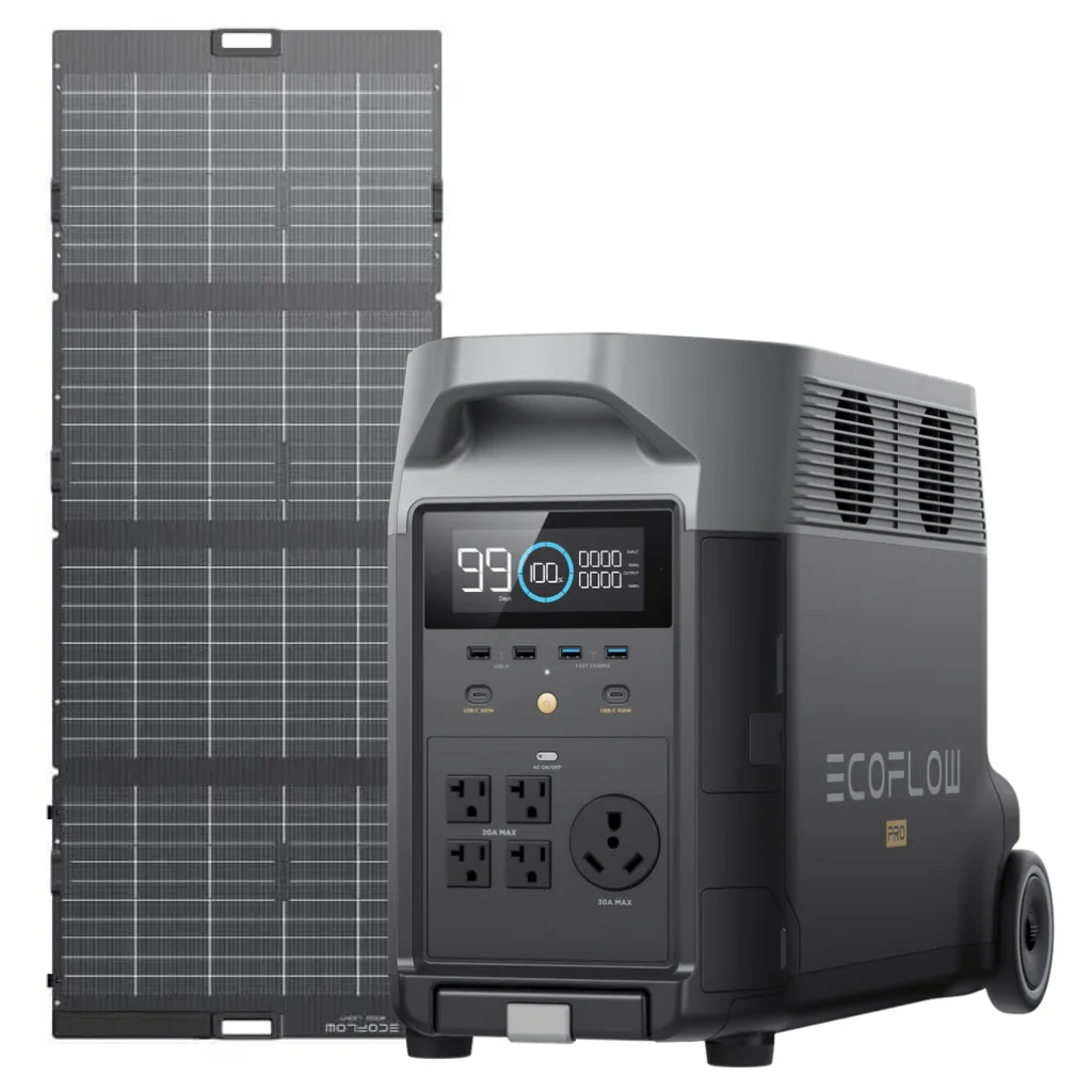 Kit Solar Portátil EcoFlow DELTA PRO 3600 W+ Panel Solar Bifacial 400 W