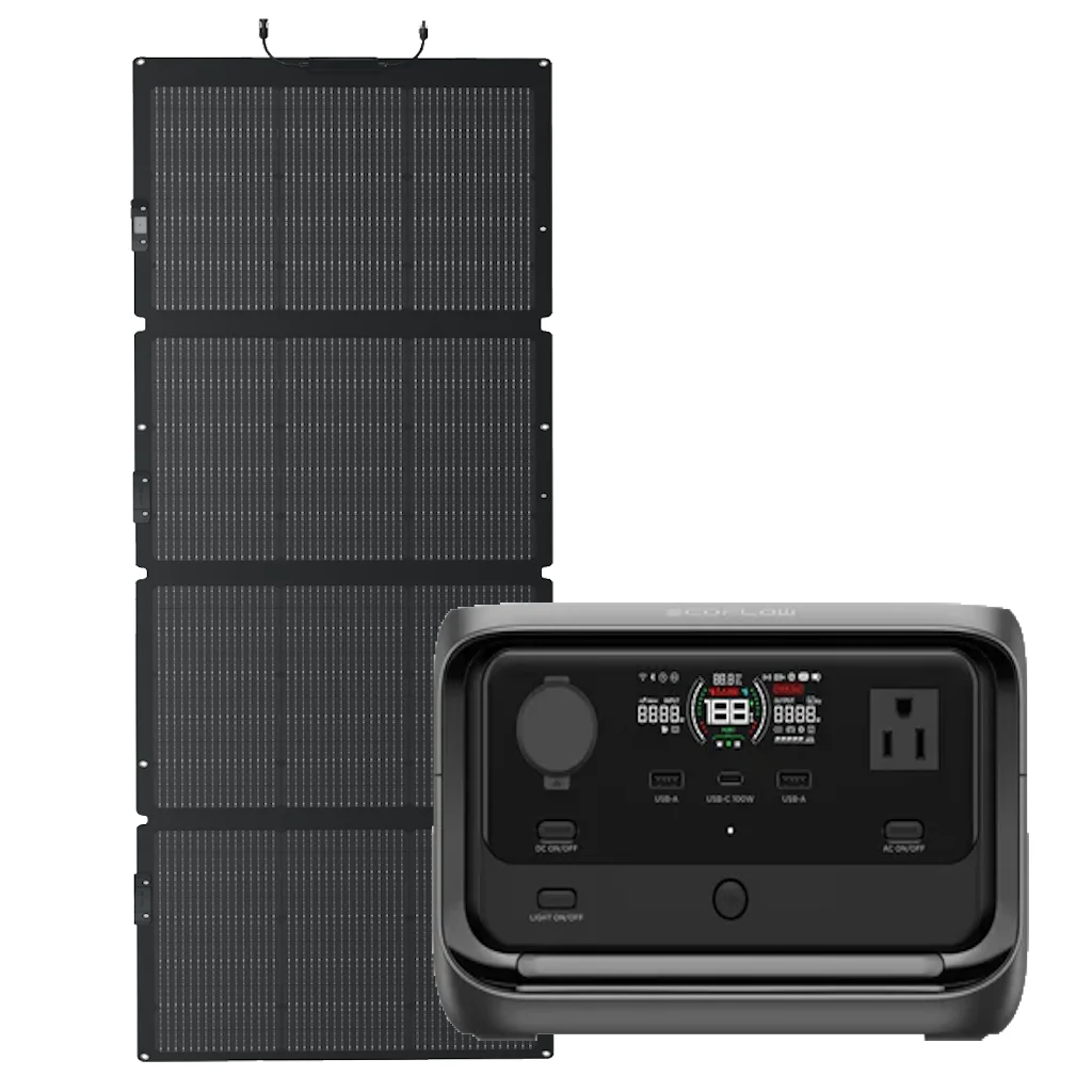 Kit Solar Portátil EcoFlow RIVER 3 PLUS 600 W + Panel Solar 220 W