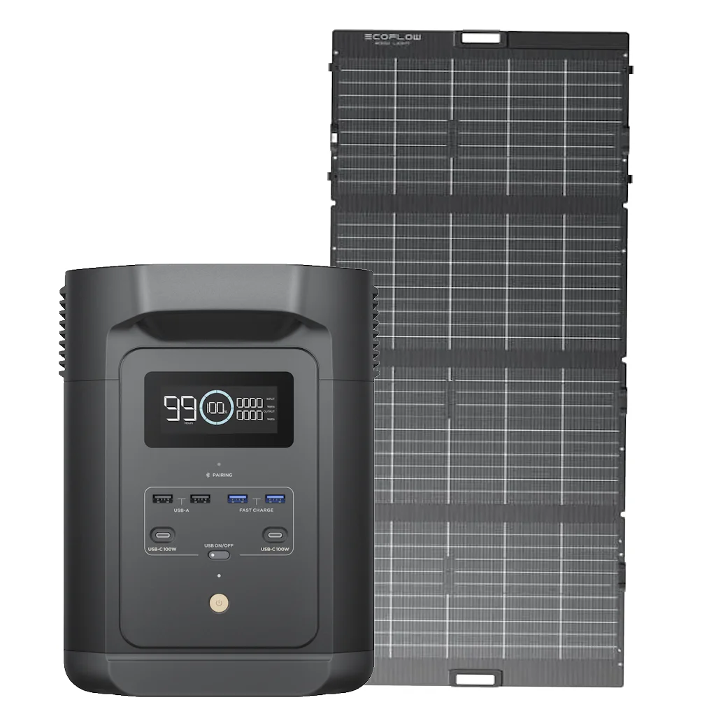 Kit Solar Portátil EcoFlow E980 500W + Panel Solar Bifacial 400 W