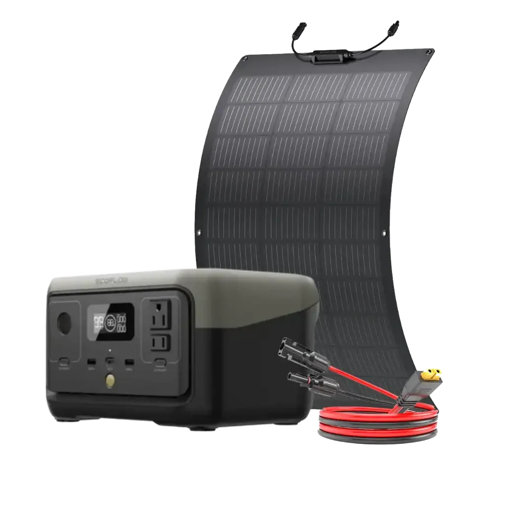 COMBO EcoFlow RIVER 2 + Panel Rígido 100W + Cable de Panel