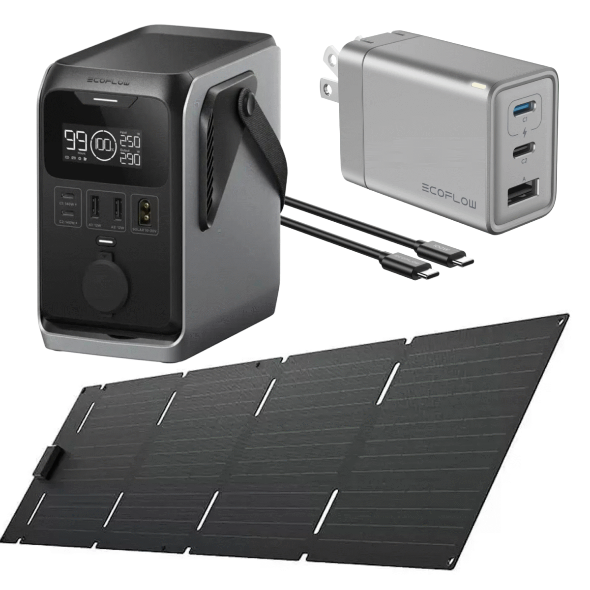 Combo: Trail 300 + Panel 45W USB-C + Cargador 65W + Cable 100W (copia)